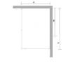 Kabina prysznicowa walk-in 130x90 cm prostokątna chrom połysk/szkło przezroczyste BKP257T0913 Sea-Horse Creative zdj.3