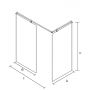 Kabina prysznicowa walk-in 130x90 cm prostokątna chrom połysk/szkło przezroczyste BKP257T0913 Sea-Horse Creative zdj.2