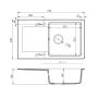 Zlewozmywak granitowy 76.5x44.8 cm MAGC1KDOX Sink Quality Magnesia zdj.2