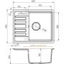 Zlewozmywak granitowy 56.5x46 cm SAPB1KKOX Sink Quality Sapphire zdj.3