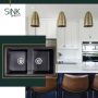 Zlewozmywak granitowy 79.5x46 cm SAPB2KBOX Sink Quality Sapphire zdj.6