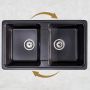 Zlewozmywak granitowy 79.5x46 cm SAPB2KBOX Sink Quality Sapphire zdj.9