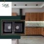 Zlewozmywak granitowy 79.5x46 cm SAPC2KBOX Sink Quality Sapphire zdj.6