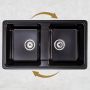 Zlewozmywak granitowy 79.5x46 cm SAPC2KBOX Sink Quality Sapphire zdj.8