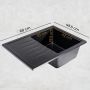 Zlewozmywak granitowy 68x49.5 cm TITB1KKOX Sink Quality Titanite zdj.8