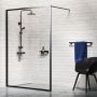 Ścianka prysznicowa walk-in 140 cm czarny mat/szkło przezroczyste CDA31386195100 Sealskin Contour zdj.8