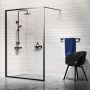 Ścianka prysznicowa walk-in 140 cm czarny mat/szkło przezroczyste CDA31386195100 Sealskin Contour zdj.3