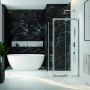 Drzwi prysznicowe 70 cm składane srebrny połysk/szkło przezroczyste 600271120038401 Sanplast TX zdj.4