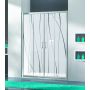 Drzwi prysznicowe z profilem 170 cm rozsuwane srebrny połysk/szkło ze wzorem 600271127038231 Sanplast TX zdj.1