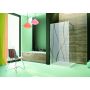 Ścianka prysznicowa walk-in 100 cm srebrny połysk/szkło ze wzorem 600271214038231 Sanplast TX zdj.1