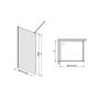 Ścianka prysznicowa walk-in 100 cm srebrny połysk/szkło ze wzorem 600271214038231 Sanplast TX zdj.2
