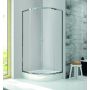 Kabina prysznicowa 80x80 cm półokrągła srebrny połysk/szkło przezroczyste 600331025038400 Sanplast Fris zdj.3