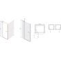 Drzwi prysznicowe z profilem 120 cm uchylne czarny mat/szkło przezroczyste 600540083059401 Sanplast Exa Line zdj.2