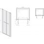 Drzwi prysznicowe z profilem 120 cm uchylne biały mat/szkło przezroczyste 600540096024401 Sanplast Exa Line zdj.2