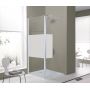 Kabina prysznicowa walk-in 90x33.5 cm biały mat/szkło ze wzorem 600540098024201 Sanplast Exa Line zdj.1