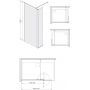 Kabina prysznicowa walk-in 90x33.5 cm srebrny połysk/szkło ze wzorem 600540098038151 Sanplast Exa Line zdj.2
