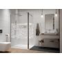 Kabina prysznicowa walk-in 90x33.5 cm srebrny połysk/szkło ze wzorem 600540098038151 Sanplast Exa Line zdj.1