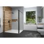 Kabina prysznicowa walk-in 100x33.5 cm czarny mat/szkło przezroczyste 600540099059401 Sanplast Exa Line zdj.4