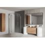 Ścianka prysznicowa 70 cm srebrny połysk/szkło przezroczyste 600540111038401 Sanplast Exa Line zdj.4