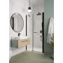 Ścianka do drzwi, na wymiar 30 cm czarny mat/szkło przezroczyste 600540121059401 Sanplast Exa Line zdj.1