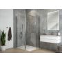 Kabina prysznicowa walk-in 140x33.5 cm srebrny połysk/szkło przezroczyste 600540125038401 Sanplast Exa Line zdj.4