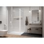 Kabina prysznicowa walk-in 110x33.5 cm biały mat/szkło przezroczyste 600540127024401 Sanplast Exa Line zdj.1