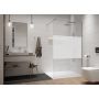 Ścianka prysznicowa walk-in 60 cm srebrny połysk/szkło ze wzorem 600540140038201 Sanplast Exa Line zdj.1