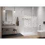 Ścianka prysznicowa walk-in 70 cm biały mat/szkło ze wzorem 600540141024151 Sanplast Exa Line zdj.1