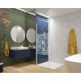 Ścianka prysznicowa walk-in 80 cm biały mat/szkło ze wzorem 600540152024151 Sanplast Exa Line zdj.1