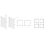 Ścianka prysznicowa walk-in 80 cm biały mat/szkło ze wzorem 600540152024151 Sanplast Exa Line zdj.2