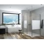 Ścianka prysznicowa walk-in 100 cm srebrny połysk/szkło ze wzorem 600540154038201 Sanplast Exa Line zdj.1