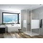 Ścianka prysznicowa walk-in 120 cm biały mat/szkło ze wzorem 600540156024201 Sanplast Exa Line zdj.1