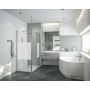 Ścianka prysznicowa walk-in 120 cm srebrny połysk/szkło ze wzorem 600540156038201 Sanplast Exa Line zdj.3