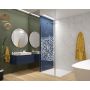 Ścianka prysznicowa walk-in 140 cm srebrny połysk/szkło ze wzorem 600540158038151 Sanplast Exa Line zdj.1