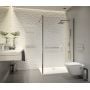Ścianka prysznicowa walk-in 140 cm srebrny połysk/szkło przezroczyste 600540158038401 Sanplast Exa Line zdj.3