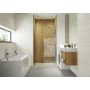 Ścianka prysznicowa walk-in 80 cm srebrny połysk/szkło ze wzorem 600540162038151 Sanplast Exa Line zdj.1
