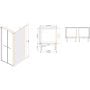 Ścianka prysznicowa 70 cm biały mat/szkło przezroczyste 600540191024401 Sanplast Exa Line zdj.2