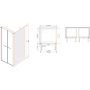 Ścianka prysznicowa 70 cm srebrny połysk/szkło przezroczyste 600540191038401 Sanplast Exa Line zdj.2
