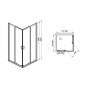 Kabina z brodzikiem 80x80 cm kwadratowa biały połysk/szkło przezroczyste 602330205001400 Sanplast Fris zdj.2