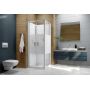 Kabina z brodzikiem i zestawem prysznicowym 80x80 cm kwadratowa biały połysk/szkło ze wzorem 6024600421012H0 Sanplast Basic Complete Mineral zdj.1