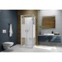 Kabina z brodzikiem i zestawem prysznicowym 80x80 cm kwadratowa biały połysk/szkło ze wzorem 6024602421012H0 Sanplast Basic Complete Mineral zdj.1
