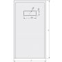 Brodzik prostokątny 120x100 cm biały 645570065001000 Sanplast Modern Mineral zdj.2