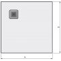 Brodzik kwadratowy 80x80 cm biały 645580002001020 Sanplast Eco Mineral zdj.2