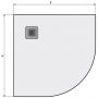 Brodzik półokrągły 90x90 cm biały 645580043001020 Sanplast Eco Mineral zdj.2