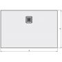 Brodzik prostokątny 110x90 cm biały 645580054001020 Sanplast Eco Mineral zdj.2
