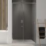 Drzwi prysznicowe 140 cm rozsuwane srebrny połysk/szkło przezroczyste 600540254038401 Sanplast Exa Line zdj.5