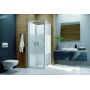 Kabina z brodzikiem i zestawem prysznicowym 80x80 cm kwadratowa biały połysk/szkło ze wzorem 6024602421012H0 Sanplast Basic Complete Mineral zdj.4