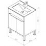 Szafka podumywalkowa stojąca 59.7x45.6 cm 1210003 Strama Ovo zdj.2