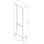Szafka 60.2x30.1x189.4 cm boczna stojąca biała 1220100 Strama Ovo zdj.2