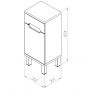 Szafka 35.2x30.1x82.4 cm boczna stojąca dąb 1230003 Strama Ovo zdj.2